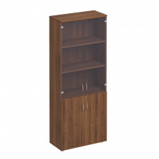 Шкаф для документов со стеклом французский орех К 379