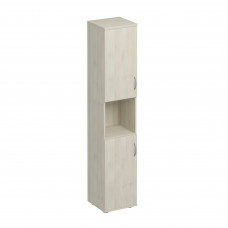 Шкаф для документов узкий 2-дверный с нишей дуб шамони К 384