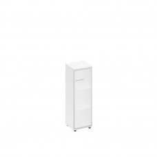 Шкаф средний правый со стеклом в алюминиевой рамке белый премиум А1 9467 БП