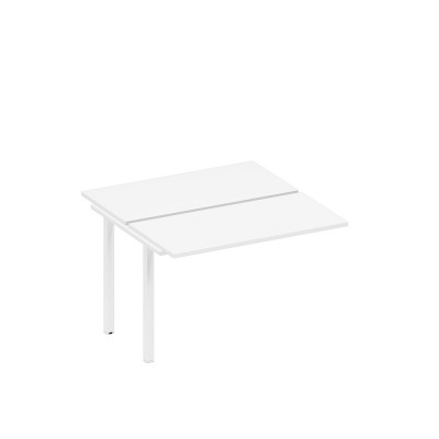 Секция стола рабочей станции на металлокаркасе белый премиум / белый гладкий А1 БГ 170.1-1 БП