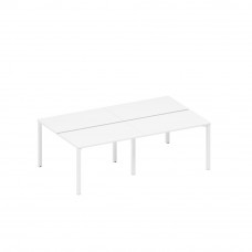 Рабочая станция на металлокаркасе (4*120) белый премиум / белый гладкий А1 БГ 173.1-2 БП