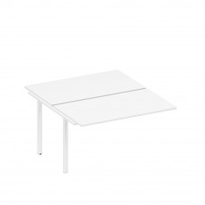 Секция стола рабочей станции на металлокаркасе белый премиум / белый гладкий А1 БГ 177.1-1 БП