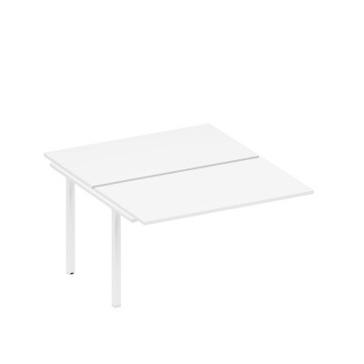Секция стола рабочей станции на металлокаркасе белый премиум / белый гладкий А1 БГ 177.1-1 БП