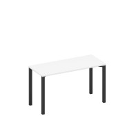 Стол письменный на металлокаркасе белый премиум / черный гладкий А1 ЧР 004.1 БП