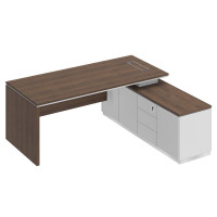 Стол руководителя (опора ДСП) опорная тумба дуб гладстоун / белый премиум / дуб гладстоун СИ 108 ДГ БП ДГ