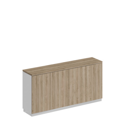 Шкаф для документов закрытый низкий дуб гладстоун светлый / белый премиум / дуб гладстоун светлый СИ 323 ДС БП ДС