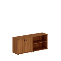 Шкаф комбинированный низкий (закрытый + стеллаж) темный орех Исп.07