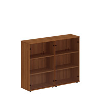 Шкаф комбинированный средний (стекло + стекло) темный орех Исп.23