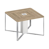 Стол для переговоров 1-секционный дуб гладстоун светлый / белый премиум / белый премиум СП 101 ДС БП БП ХР