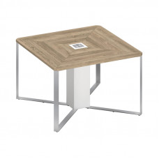 Стол для переговоров 1-секционный дуб гладстоун светлый / белый премиум / белый премиум СП 101 ДС БП БП ХР