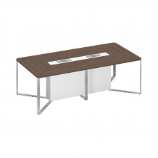 Стол для переговоров составной 2-секционный дуб гладстоун / белый премиум / белый премиум СП 104 ДГ БП БП ХР