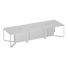 Стол для переговоров составной 3-секционный дуб гладстоун / антрацит премиум / дуб гладстоун СП 105 ДГ АР ДГ ХР