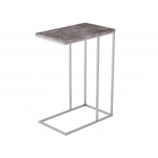 Стол журнальный Агами серый мрамор/хром АГМ