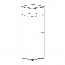 Шкаф для одежды глубокий узкий натуральный дуб/ дуб ристретто А4 9312 НД/ДР