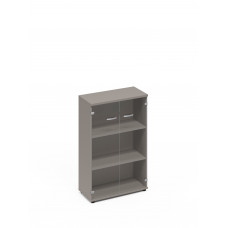 Шкаф средний со стеклом мокко премиум А4 9366 МП
