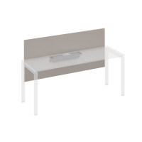 Экран настольный фронтальный большой для стола 180 с кабель-каналом мокко премиум / металлокаркас антрацит А4 А 839 МП