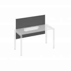 Экран настольный фронтальный большой для стола 140 с кабель-каналом антрацит премиум / металлокаркас белый А4 Б 837 АР