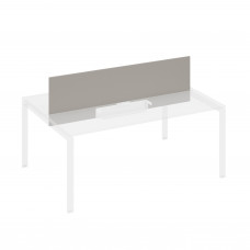 Экран настольный фронтальный для стола 180 с двумя кабель-каналами мокко премиум / металлокаркас белый А4 Б 849 МП