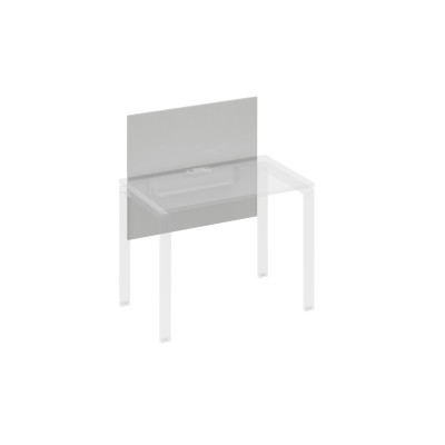 Экран настольный фронтальный большой для стола 100 с кабель-каналом серый / металлокаркас серый А4 С 835 СЕ