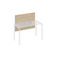 Экран настольный фронтальный большой для стола 120 с кабель-каналом дуб скандинавский / металлокаркас серый А4 С 836 ДК