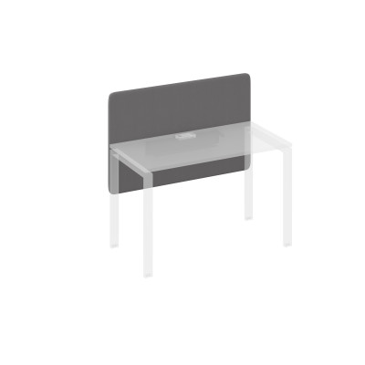 Экран фронтальный тканевый мягкий с кабель-каналом для стола 120 серый / металлокаркас антрацит А4 А 856 BA50