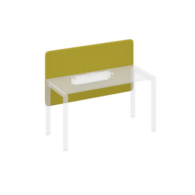 Экран настольный фронтальный тканевый для стола 140 фисташковый / металлокаркас белый А4 Б 857 LN17