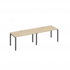 Станция на каркасе UNO столы 2х140 дуб скандинавский / металлокаркас антрацит А4 А1 024-2 ДК
