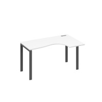 Стол правый "Классика" эргономичный на металлокаркасе UNO белый премиум / металлокаркас антрацит А4 А1 034 БП