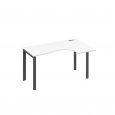 Стол правый "Классика" эргономичный на металлокаркасе UNO белый премиум / металлокаркас антрацит А4 А1 034 БП