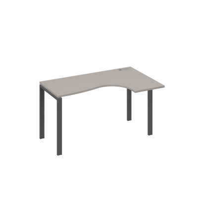 Стол правый "Классика" эргономичный на металлокаркасе UNO мокко премиум / металлокаркас антрацит А4 А1 034 МП
