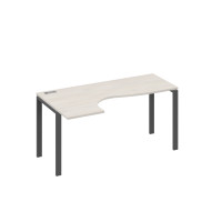Стол эргономичный "Классика" на металлокаркасе UNO левый дуб / металлокаркас антрацит А4 А1 035 ДШ