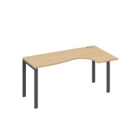 Стол эргономичный "Классика" правый на металлокаркасе UNO натуральный дуб / металлокаркас антрацит А4 А1 036 НД