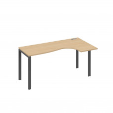 Стол эргономичный "Классика" правый на металлокаркасе UNO натуральный дуб / металлокаркас антрацит А4 А1 036 НД