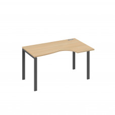 Стол металлокаркас UNO эргономичный правый "Классика" натуральный дуб / металлокаркас антрацит А4 А1 044 НД