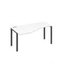 Стол левый "Техно" эргономичный на металлокаркасе UNO белый премиум / металлокаркас антрацит А4 А1 055 БП