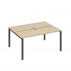 Станция (2х160) рабочая с опорами UNO дуб скандинавский / металлокаркас антрацит А4 А1 172 ДК