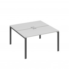 Рабочая станция на металлокаркасе UNO (2х140) серый / металлокаркас антрацит А4 А1 174 СЕ
