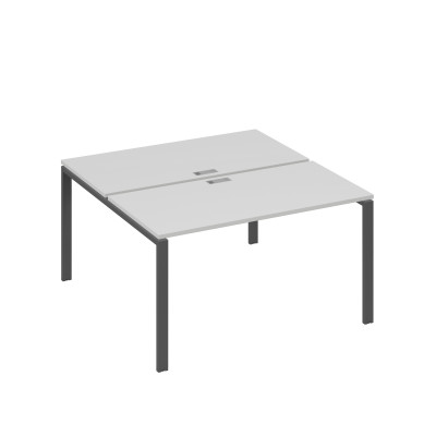 Рабочая станция на металлокаркасе UNO (2х140) серый / металлокаркас антрацит А4 А1 174 СЕ