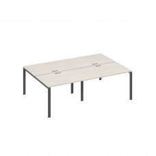 Рабочая станция металлокаркас UNO 4х120 дуб / металлокаркас антрацит А4 А1 176-2 ДШ