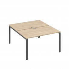 Станция рабочая на металлокаркасе UNO 2х140 дуб скандинавский / металлокаркас антрацит А4 А1 177 ДК
