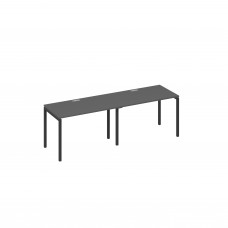 Рабочая станция на каркасе DUE (2х120) металл антрацит премиум / металлокаркас антрацит А4 А2 013-2 АР