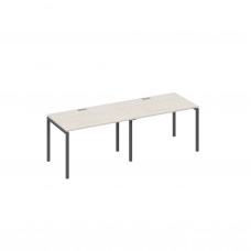 Рабочая станция на металлокаркасе DUE (2х120) дуб / металлокаркас антрацит А4 А2 023-2 ДШ