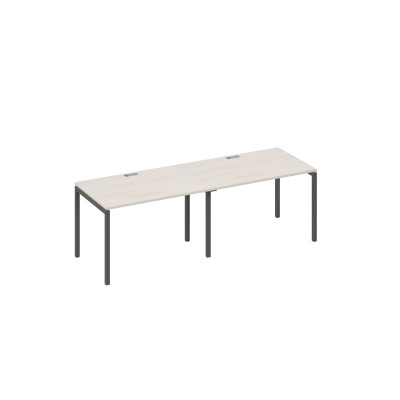 Рабочая станция на металлокаркасе DUE (2х120) дуб / металлокаркас антрацит А4 А2 023-2 ДШ