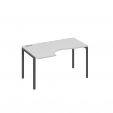 Стол "Классика" эргономичный левый на металлокаркасе DUE серый / металлокаркас антрацит А4 А2 043 СЕ