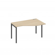 Стол "Техно" эргономичный на металлокаркасе DUE правый дуб скандинавский / металлокаркас антрацит А4 А2 054 ДК