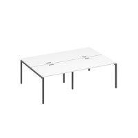 Рабочая станция (4х120) на металлокаркасе DUE белый премиум / металлокаркас антрацит А4 А2 176-2 БП