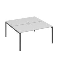 Рабочая станция (2х160) с металлокаркасом DUE серый / металлокаркас антрацит А4 А2 178 СЕ