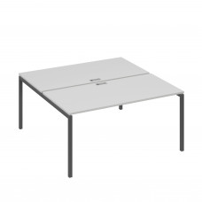 Рабочая станция (2х160) с металлокаркасом DUE серый / металлокаркас антрацит А4 А2 178 СЕ