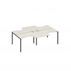 Рабочая станция каркас DUE (4х120) столы эргономичные Классика дуб / металлокаркас антрацит А4 А2 180-2 ДШ