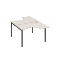 Рабочая станция столы Классика (2х120) каркас DUE дуб / металлокаркас антрацит А4 А2 180 ДШ